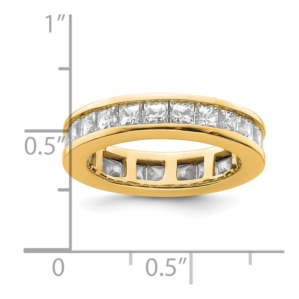 14k Polished Channel-set 3 carat Princess Diamond Complete Eternity Band