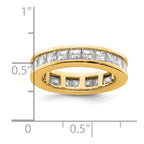 14k Polished Channel-set 3 carat Princess Diamond Complete Eternity Band