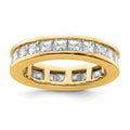 14k Polished Channel-set 3 carat Princess Diamond Complete Eternity Band
