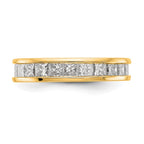14k Polished Channel-set 3 carat Princess Diamond Complete Eternity Band