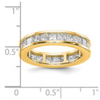 14k Polished Channel-set 3 carat Princess Diamond Complete Eternity Band
