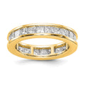14k Polished Channel-set 3 carat Princess Diamond Complete Eternity Band