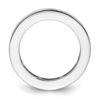 14k White Gold Polished Channel-set 3 carat Princess Diamond Complete Eternity Band