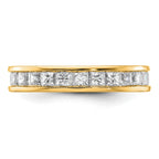 14k Polished Channel-set 3 carat Princess Diamond Complete Eternity Band