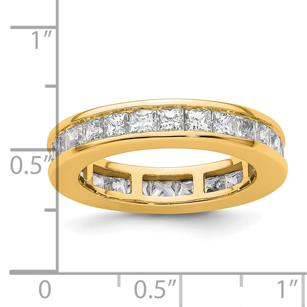 14k Polished Channel-set 3 carat Princess Diamond Complete Eternity Band