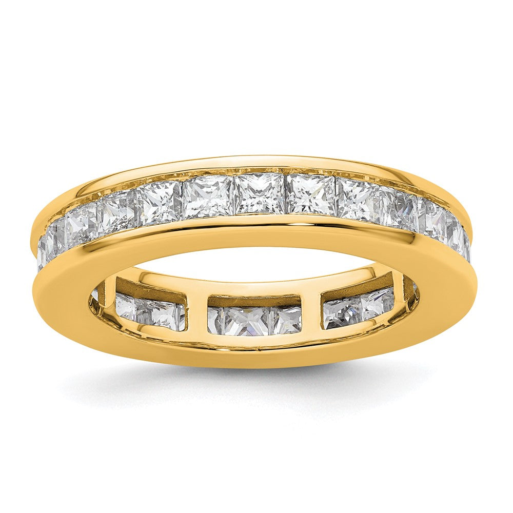 14k Polished Channel-set 3 carat Princess Diamond Complete Eternity Band