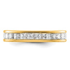 14k Polished Channel-set 3 carat Princess Diamond Complete Eternity Band