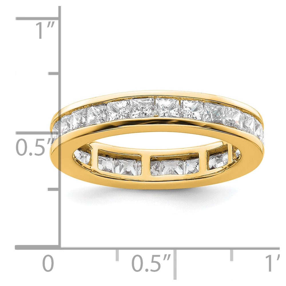 14k Polished Channel-set 3 carat Princess Diamond Complete Eternity Band