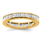 14k Polished Channel-set 3 carat Princess Diamond Complete Eternity Band