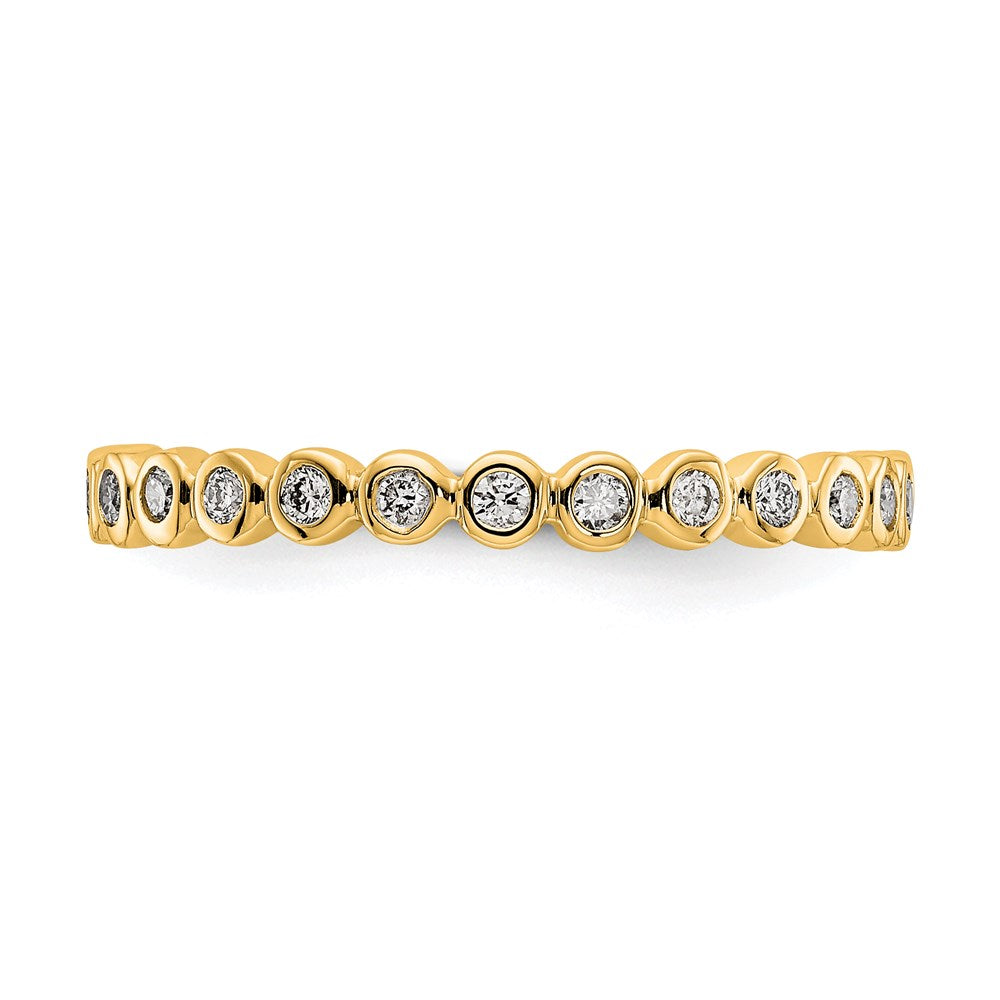 14k Polished 1/3ct Bezel Set Diamond Eternity Band