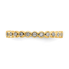 14k Polished 1/3ct Bezel Set Diamond Eternity Band