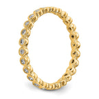 14k Polished 1/3ct Bezel Set Diamond Eternity Band