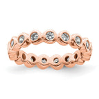 14k Rose Gold Polished Bezel-set 1/2 carat Diamond Complete Eternity Band