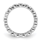 14k White Gold Polished Bezel-set 1/2 carat Diamond Complete Eternity Band
