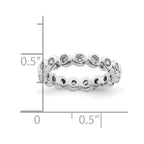 14k White Gold Polished Bezel-set 1/2 carat Diamond Complete Eternity Band