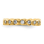 14k Polished Bezel-set 1/2 carat Diamond Complete Eternity Band