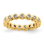 14k Polished Bezel-set 1/2 carat Diamond Complete Eternity Band