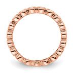14k Rose Gold Polished Bezel-set 1/2 carat Diamond Complete Eternity Band