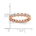14k Rose Gold Polished Bezel-set 1/2 carat Diamond Complete Eternity Band