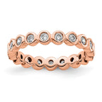14k Rose Gold Polished Bezel-set 1/2 carat Diamond Complete Eternity Band
