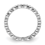 14k White Gold Polished Bezel-set 1/2 carat Diamond Complete Eternity Band