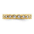 14k Polished Bezel-set 1/2 carat Diamond Complete Eternity Band