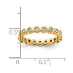 14k Polished Bezel-set 1/2 carat Diamond Complete Eternity Band