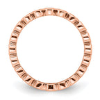 14k Rose Gold Polished Bezel-set 1/2 carat Diamond Complete Eternity Band