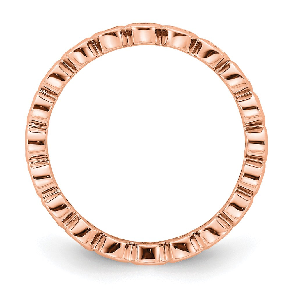 14k Rose Gold Polished Bezel-set 1/2 carat Diamond Complete Eternity Band