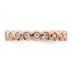 14k Rose Gold Polished Bezel-set 1/2 carat Diamond Complete Eternity Band