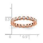 14k Rose Gold Polished Bezel-set 1/2 carat Diamond Complete Eternity Band