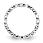 14k White Gold Polished Bezel-set 1/2 carat Diamond Complete Eternity Band
