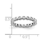14k White Gold Polished Bezel-set 1/2 carat Diamond Complete Eternity Band