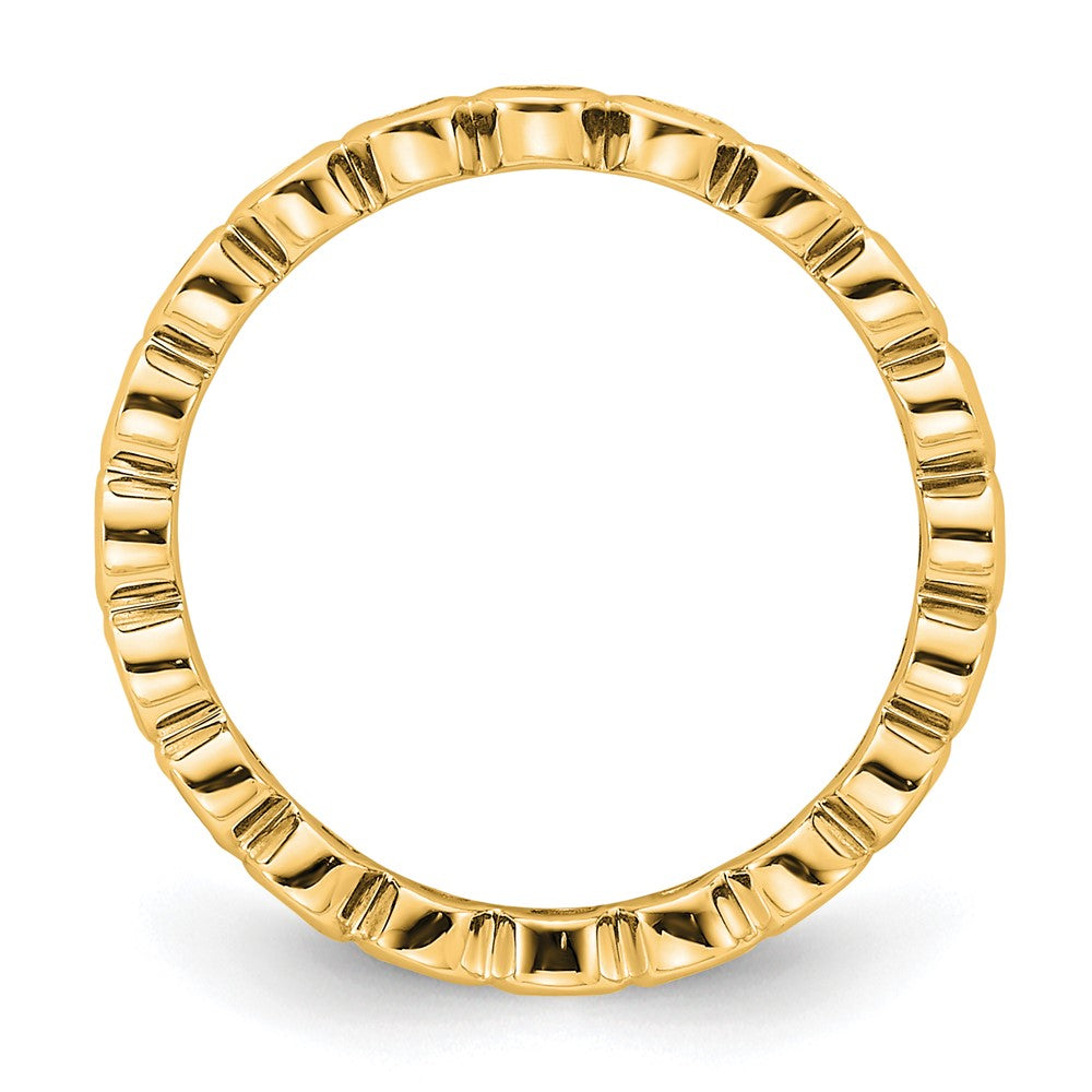 14k Polished Bezel-set 1/2 carat Diamond Complete Eternity Band