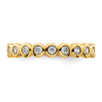14k Polished Bezel-set 1/2 carat Diamond Complete Eternity Band