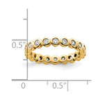 14k Polished Bezel-set 1/2 carat Diamond Complete Eternity Band