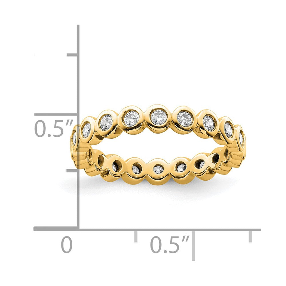 14k Polished Bezel-set 1/2 carat Diamond Complete Eternity Band