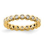 14k Polished Bezel-set 1/2 carat Diamond Complete Eternity Band