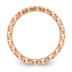 14k Rose Gold Polished Bezel-set 1/2 carat Diamond Complete Eternity Band