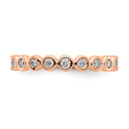 14k Rose Gold Polished Bezel-set 1/2 carat Diamond Complete Eternity Band