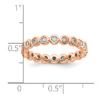 14k Rose Gold Polished Bezel-set 1/2 carat Diamond Complete Eternity Band