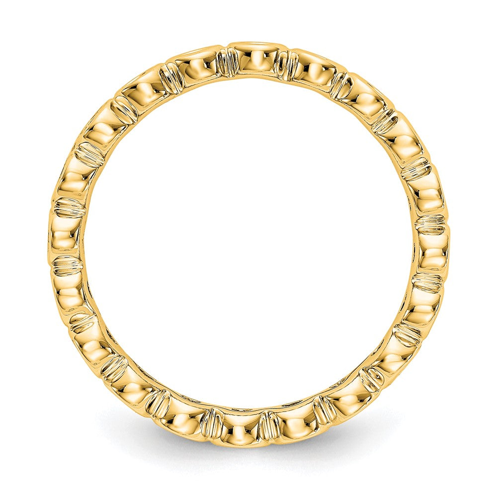14k Polished Bezel-set 1/2 carat Diamond Complete Eternity Band