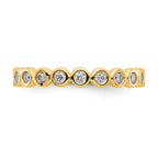 14k Polished Bezel-set 1/2 carat Diamond Complete Eternity Band