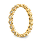 14k Polished Bezel-set 1/2 carat Diamond Complete Eternity Band