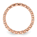 14k Rose Gold Polished Bezel-set 1/2 carat Diamond Complete Eternity Band