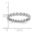 14k White Gold Polished Bezel-set 1/2 carat Diamond Complete Eternity Band