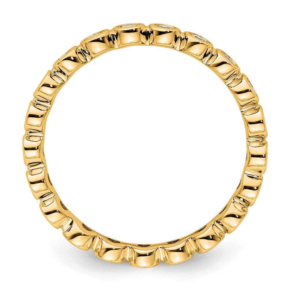 14k Polished Bezel-set 1/2 carat Diamond Complete Eternity Band