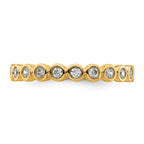 14k Polished Bezel-set 1/2 carat Diamond Complete Eternity Band