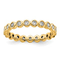 14k Polished Bezel-set 1/2 carat Diamond Complete Eternity Band