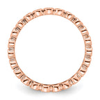 14k Rose Gold Polished Bezel-set 1/2 carat Diamond Complete Eternity Band